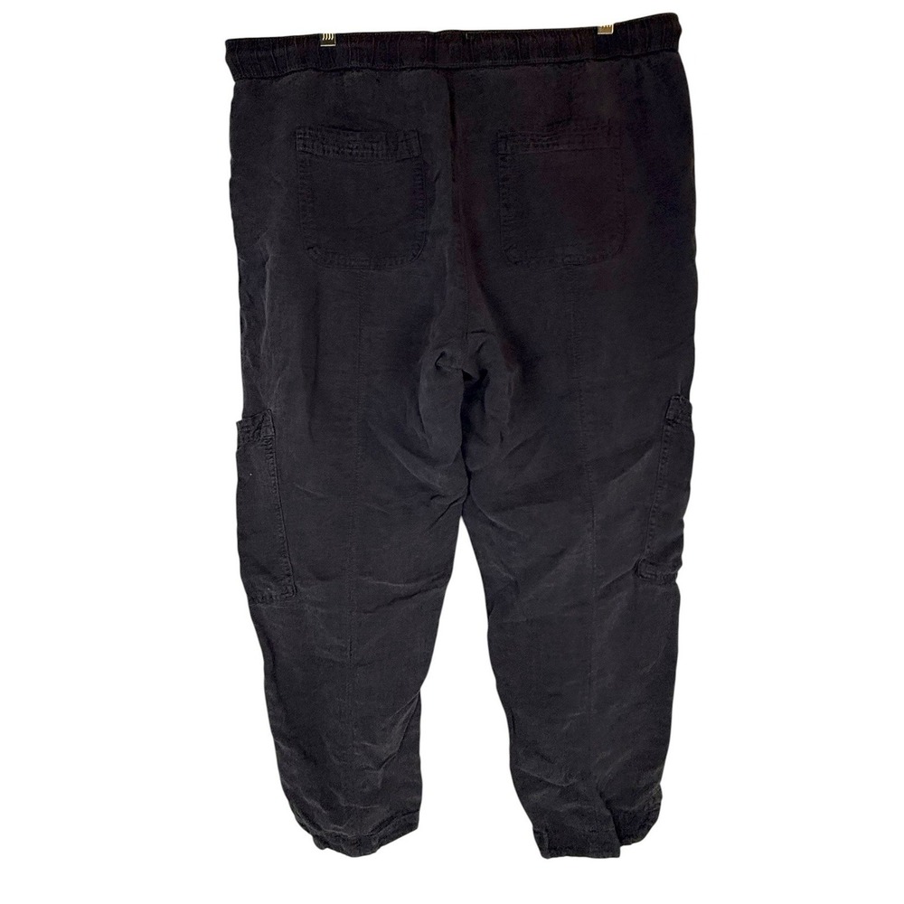NWT C&C California Grey Cargo Pants Large Elastic Waist Linen Blend New NWT - Picture 3 of 9
